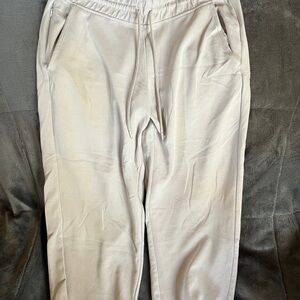 Athleta Cream Seasoft Straight Cropped Pant